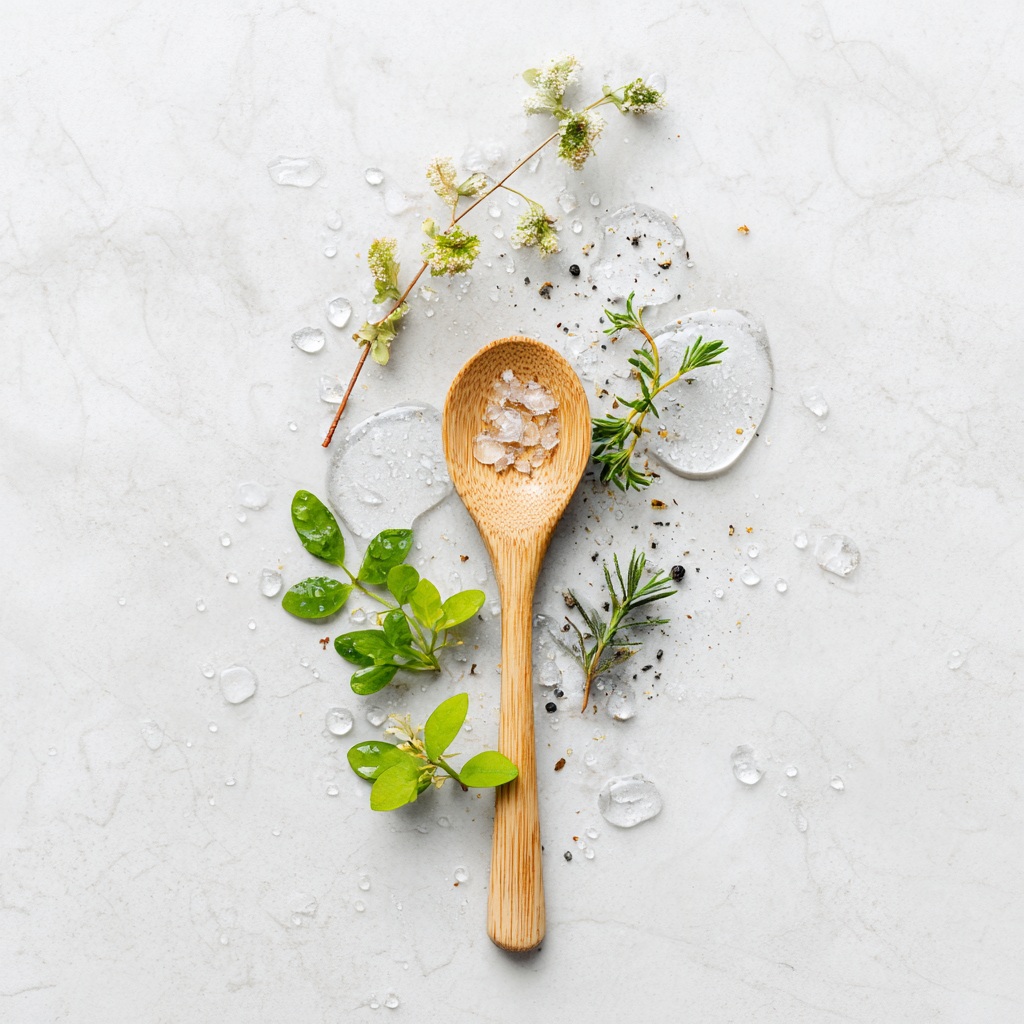 水滴が輝く新鮮な葉 - 天然無添加の象徴